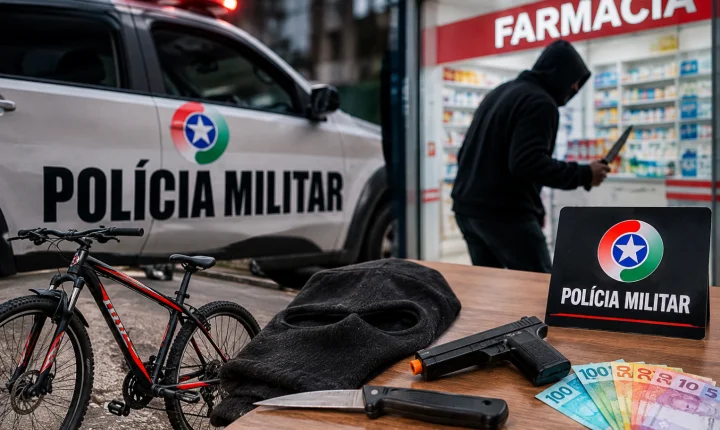 Polícia Militar registra furtos e roubo a comércio na Região Carbonífera
