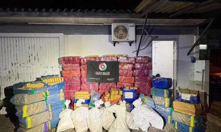 ROCAM descobre depósito de drogas e apreende quase 1,8 tonelada de maconha em Maracajá