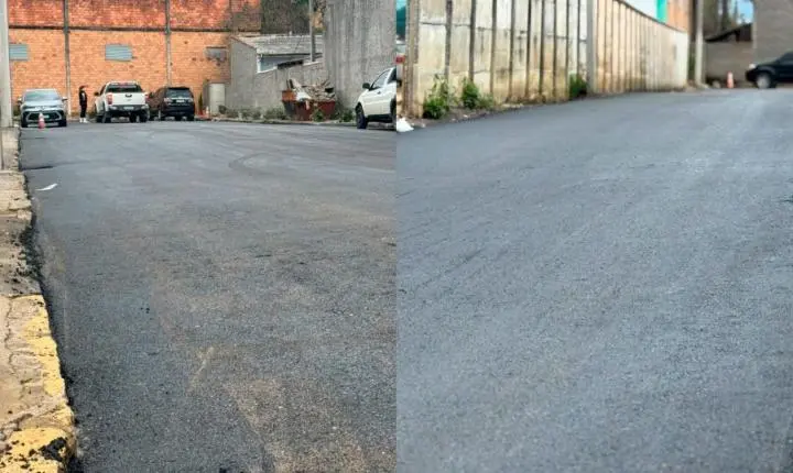 Ruas Irineu Bornhausen e 26 de Março recebem obras de pavimentação asfáltica em São Ludgero