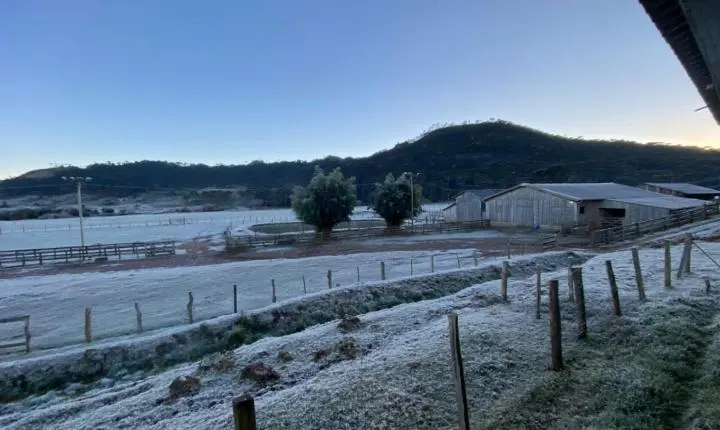 📉 Santa Catarina registra as menores temperaturas do ano com marcas negativas na Serra