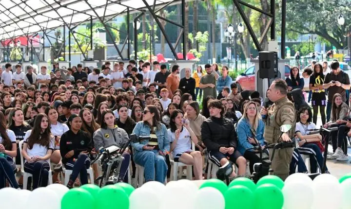 São Ludgero atua de forma pioneira na conscientização sobre o trânsito e reúne mais de 600 alunos no evento 
