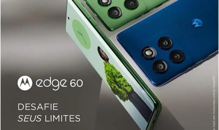 📲 Smartphone Motorola Edge 60 5G - 512GB 24GB (12GB RAM+12GB Ram Boost) Tela Quad-Curve moto AI 50MP Sony Camera ultrarresistencia militar IP68 + IP69 - Azul Marinho