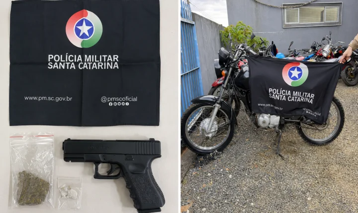 🏍️ Suspeito foge de abordagem em moto adulterada e acaba preso com drogas no Sul do Estado