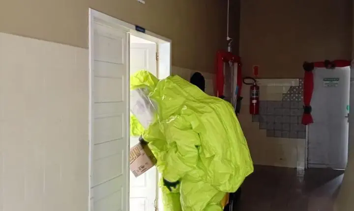 🚨 Vazamento de ácido mobiliza bombeiros em hospital de Lauro Müller